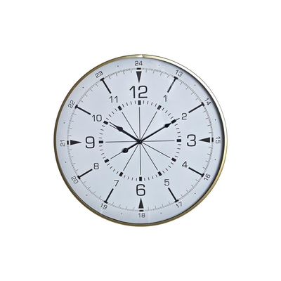 Product Ρολόι Τοίχου DKD Home Decor Κρυστάλλινο Χρυσό Λευκό Πυξίδα (60 x 3 x 60 cm) base image