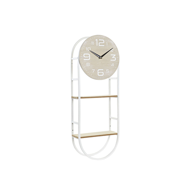 Product Ρολόι Τοίχου DKD Home Decor Φυσικό MDF Λευκό (25,5 x 11,5 x 71 cm) base image