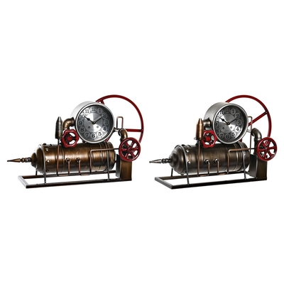 Product Επιτραπέζιο Ρολόι DKD Home Decor Κόκκινο Χαλκός Vintage 47 x 16 x 26 cm (x2) base image