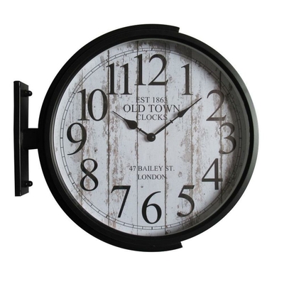 Product Ρολόι Τοίχου DKD Home Decor Κρυστάλλινο Μαύρο Χρυσό Loft (1) (45 x 6 x 45 cm) base image