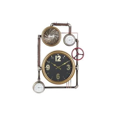 Product Ρολόι Τοίχου DKD Home Decor Βαλβίδες Κρυστάλλινο Χρυσό (50,5 x 12 x 73 cm) base image