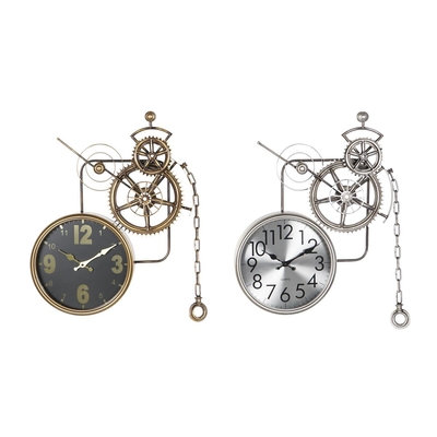Product Ρολόι Τοίχου DKD Home Decor Γρανάζι Κρυστάλλινο 50 x 7 x 62 cm (x2) base image