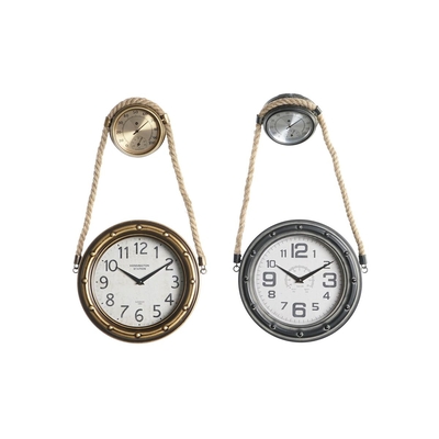 Product Ρολόι Τοίχου DKD Home Decor 28,5 x 8 x 50 cm Κρυστάλλινο Vintage (x2) base image
