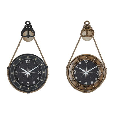 Product Ρολόι Τοίχου DKD Home Decor 43 x 8 x 71 cm Κρυστάλλινο Μαύρο Χρυσό (x2) base image