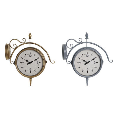 Product Ρολόι Τοίχου DKD Home Decor 43 x 14,5 x 47 cm Κρυστάλλινο Χρυσό Παραδοσιακά (x2) base image