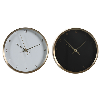 Product Ρολόι Bordklokke DKD Home Decor 25,7 x 4,2 x 25,7 cm Γυναίκα Χρυσό Αλουμίνιο (x2) base image