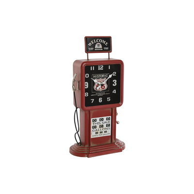 Product Ρολόι Bordklokke Home ESPRIT Κόκκινο Μέταλλο gasolinera 18 x 10 x 34 cm base image