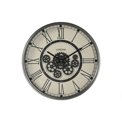 Product Ρολόι Τοίχου Home Esprit Λευκό Μαύρο Γκρι Ξύλο 54 x 8 x 55 cm base image
