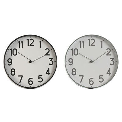 Product Ρολόι Τοίχου Home ESPRIT Μαύρο Γκρι PVC 30 x 4 x 30 cm (x2)  base image