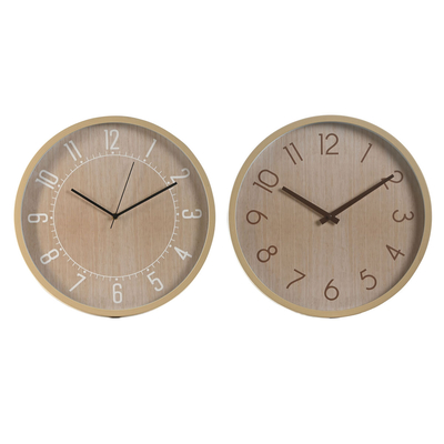 Product Ρολόι Τοίχου Home ESPRIT Φυσικό PVC 40 x 4 x 40 cm (x2)  base image