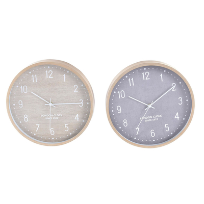 Product Ρολόι Τοίχου Home ESPRIT Μπεζ Γκρι PVC 30 x 4 x 30 cm (x2)  base image