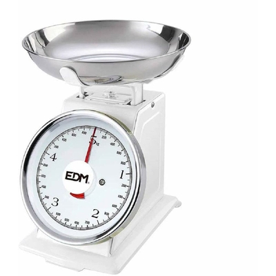 Product Ρετρό Ζυγαριά Κουζίνας EDM Λευκό 5 kg 20,5 x 4 cm base image