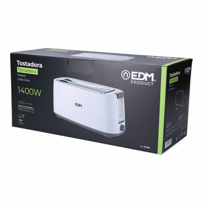 Product Τοστιέρα EDM White Design Διπλή σχισμή 1400 W base image