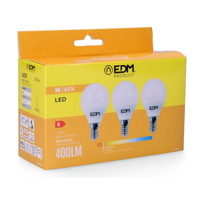 Product Λάμπα LED EDM 5 W E14 G 400 lm (3200 K) base image