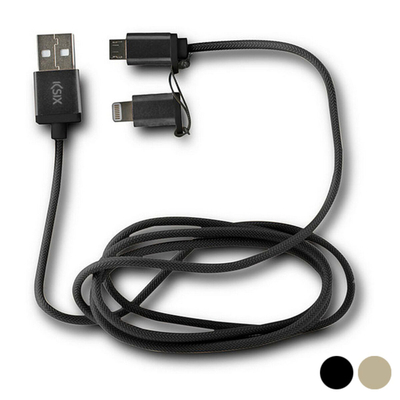Product Καλώδιο USB KSIX σε Micro USB και Φωτισμός Χρυσαφί base image