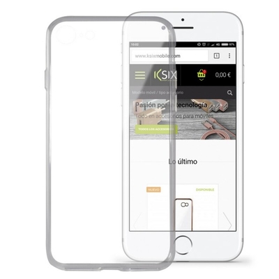 Product Κάλυμμα Κινητού Iphone 8 KSIX Flex Ultrafina Διαφανές base image