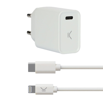 Product Φορτιστής USB Iphone KSIX Λευκό base image