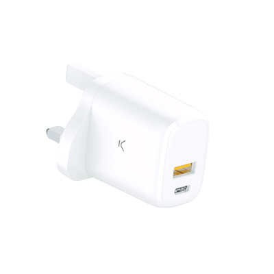 Product Φορτιστής Τοίχου KSIX GaN Λευκό 20 W base image