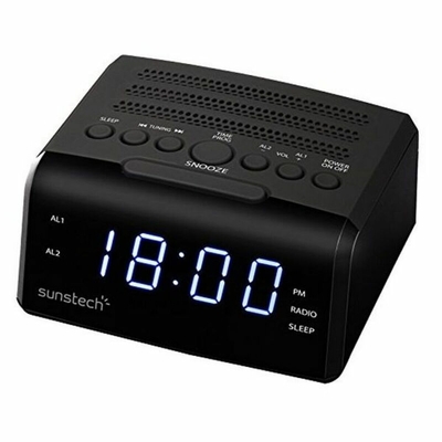 Product Επιτραπέζιο Ψηφιακό Ρολόι Sunstech FRD35UBK Μπλε Μαύρο Σύγχρονη base image