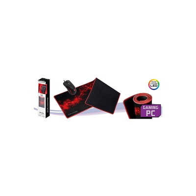 Product Ποντίκι Ενσύρματο Blackfire και Χαλάκι Gaming BFX150 LED Μαύρο base image