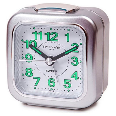 Product Αναλογικό Ρολόι Ξυπνητήρι Timemark Ασημί (7.5 x 8 x 4.5 cm) base image
