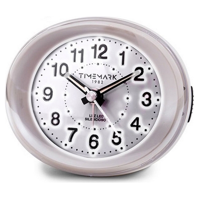 Product Αναλογικό Ρολόι Ξυπνητήρι Timemark Λευκό (9 x 9 x 5,5 cm) base image