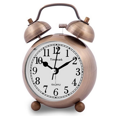 Product Αναλογικό Ρολόι Ξυπνητήρι Timemark Αργυρό (9 x 13,5 x 5,5 cm) base image