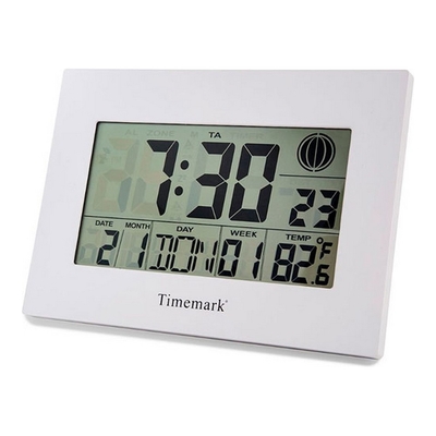 Product Ρολόι Τοίχου με θερμόμετρο Timemark Λευκό (24 x 17 x 2 cm) base image