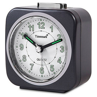 Product Αναλογικό Ρολόι Ξυπνητήρι Timemark Γκρι Αθόρυβο Με ήχο Νυχτερινή λειτουργία base image