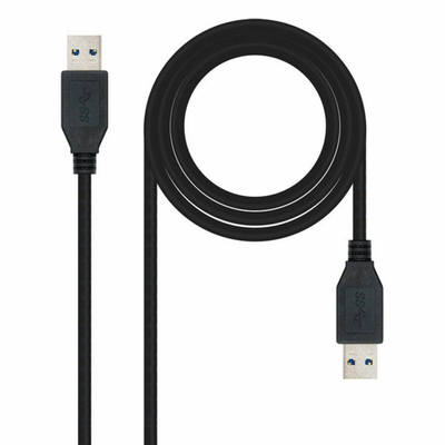 Product Καλώδιο USB 3.0 A σε USB A NANOCABLE 10.01.1002-BK Μαύρο 2 m base image