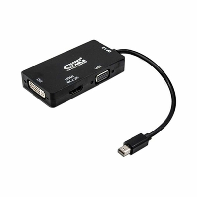 Product Αντάπτορας Mini DisplayPort σε VGA/DVI/HDMI 3 en 1 NANOCABLE 10.16.3302-BK base image