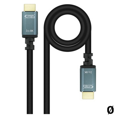 Product Καλώδιο HDMI NANOCABLE 8K Ultra HD Μαύρο 2 m base image