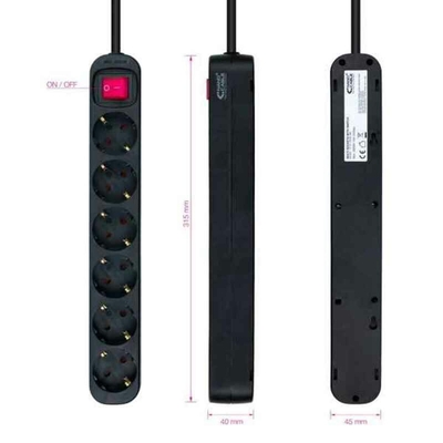 Product Πολύπριζο Nanocable 10.37.0006-BK base image