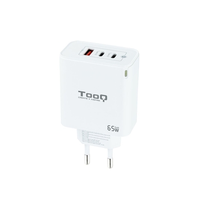 Product Φορτιστής Τοίχου TooQ GaN 2USB-C/PD + USB-A/QC 65W, Λευκό 65 W base image