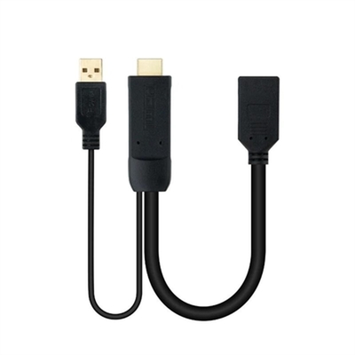 Product Καλώδιο DisplayPort σε HDMI NANOCABLE 10.16.0205 20 cm Μαύρο 4K Ultra HD base image