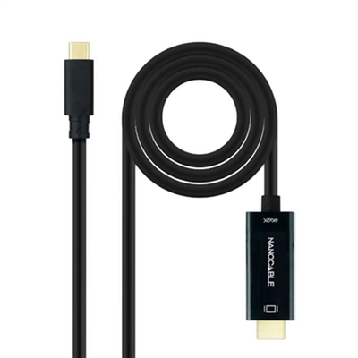 Product Καλώδιο USB-C σε HDMI NANOCABLE 10.15.5132 Μαύρο 1,8 m 4K Ultra HD base image