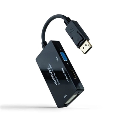 Product Αντάπτορας DisplayPort σε VGA/DVI/HDMI NANOCABLE 10.16.3301-ALL Μαύρο 20 cm base image