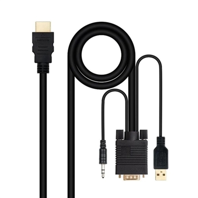 Product Αντάπτορας HDMI σε VGA με Ήχο NANOCABLE 10.15.4350 1,8 m Μαύρο base image