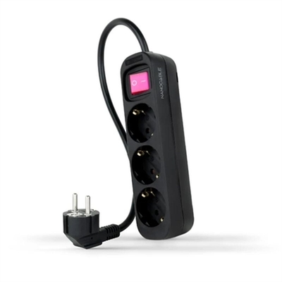 Product Πολύπριζο NANOCABLE 10.38.0003-BK 3680W 250 V 1,4 m base image