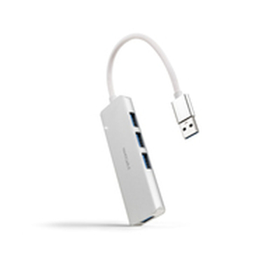 Product USB Hub NANOCABLE 10.16.4602 Ασημί  base image
