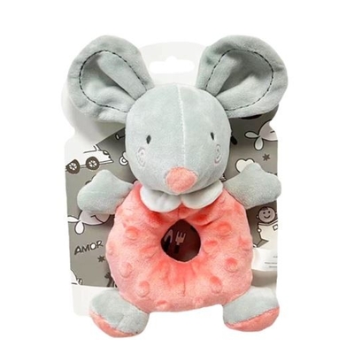Product Βρεφικό Παιχνίδι Tulilo Rattle Mouse 18 Cm Peach base image