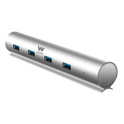 Product USB Hub Woxter PE26-142 Λευκό Ασημί Αλουμίνιο base image