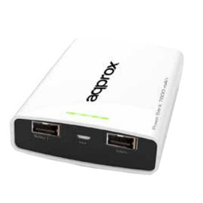 Product Power Bank Approx APPPB78EVW 7800 mAh 2 x USB Micro USB 5 V 1-2 A base image