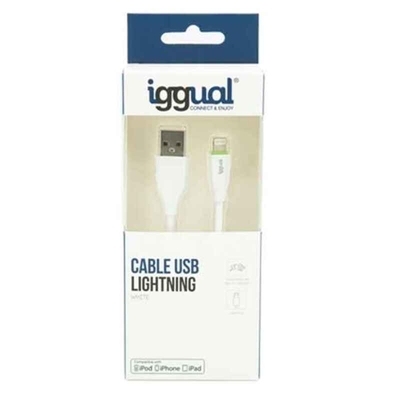 Product Lightning Καλώδιο iggual IGG316955 1 m Λευκό base image