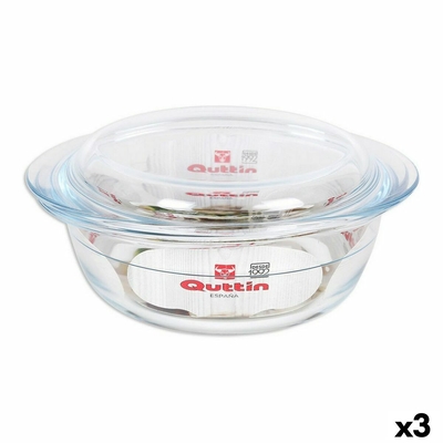 Product Κατσαρόλα με Καπάκι Quttin Γυαλί 1,1 + 0,3 L (3 Μονάδες) base image