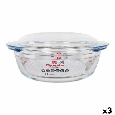 Product Κατσαρόλα με Καπάκι Quttin Γυαλί 2,2 + 0,8 L (x3) base image