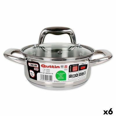 Product Κατσαρόλα Quttin 139494 Με καπάκι Ασημί ? 16 x 7 cm (x6) (16 cm) (1,5 L) base image