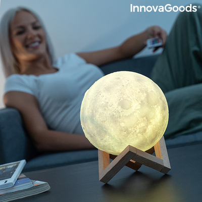 Product επαναφορτιζόμενη λάμπα LED φεγγάρι Moondy InnovaGoods base image