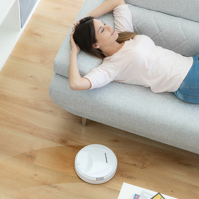 Product Ηλεκτρική Σκούπα Ρομπότ InnovaGoods με Wi-Fi Λευκή base image