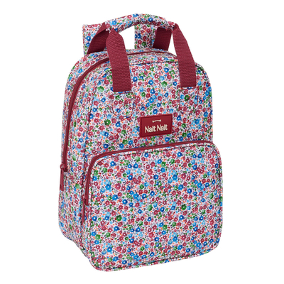 Product Σχολική Τσάντα Nait Nait Flores coimbra burdeos Βουργουνδίας 20 x 28 x 8 cm base image